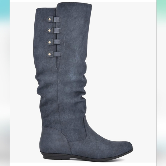 Cliffs by WHITE MOUNTAIN Shoes - 🆕 NWT Cliffs by White Mountain navy faux suede flat knee high boots